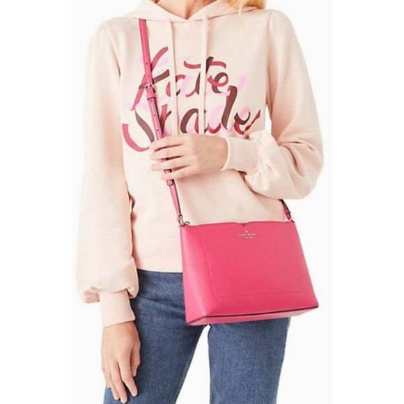 Kate Spade Pink Ruby Harlow Crossbody Bay NWT - Picture 2 of 9